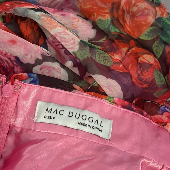 Mac Duggal 68076 Ruffled Cut Out Sleeveless Gown NWT Multi - Picture 10 of 10